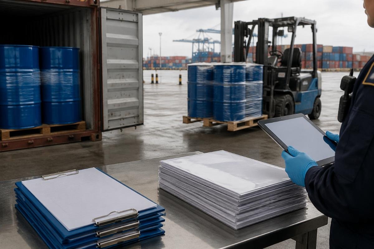 Compliance documentation for chemical imports