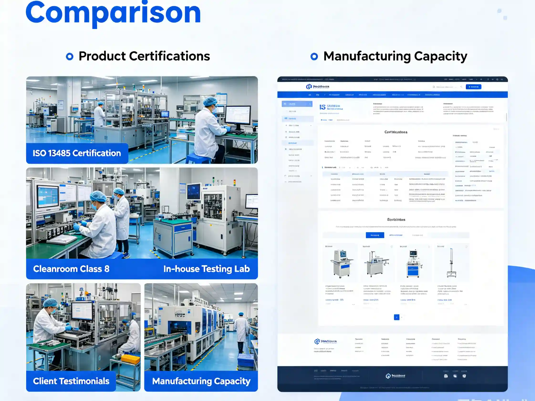 Factory verification versus website appearance