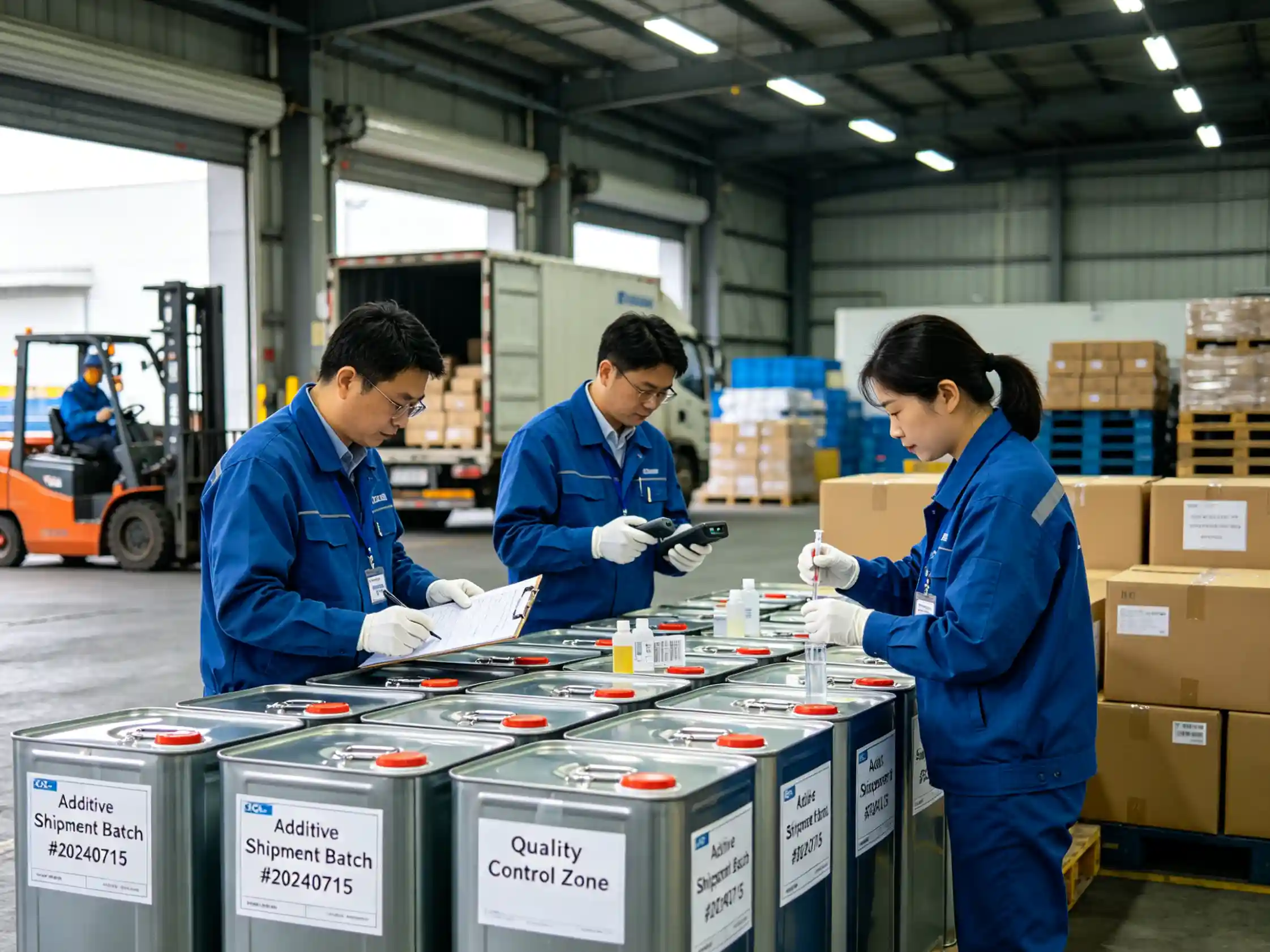 How Our QC Team Inspects Incoming Additive Shipments