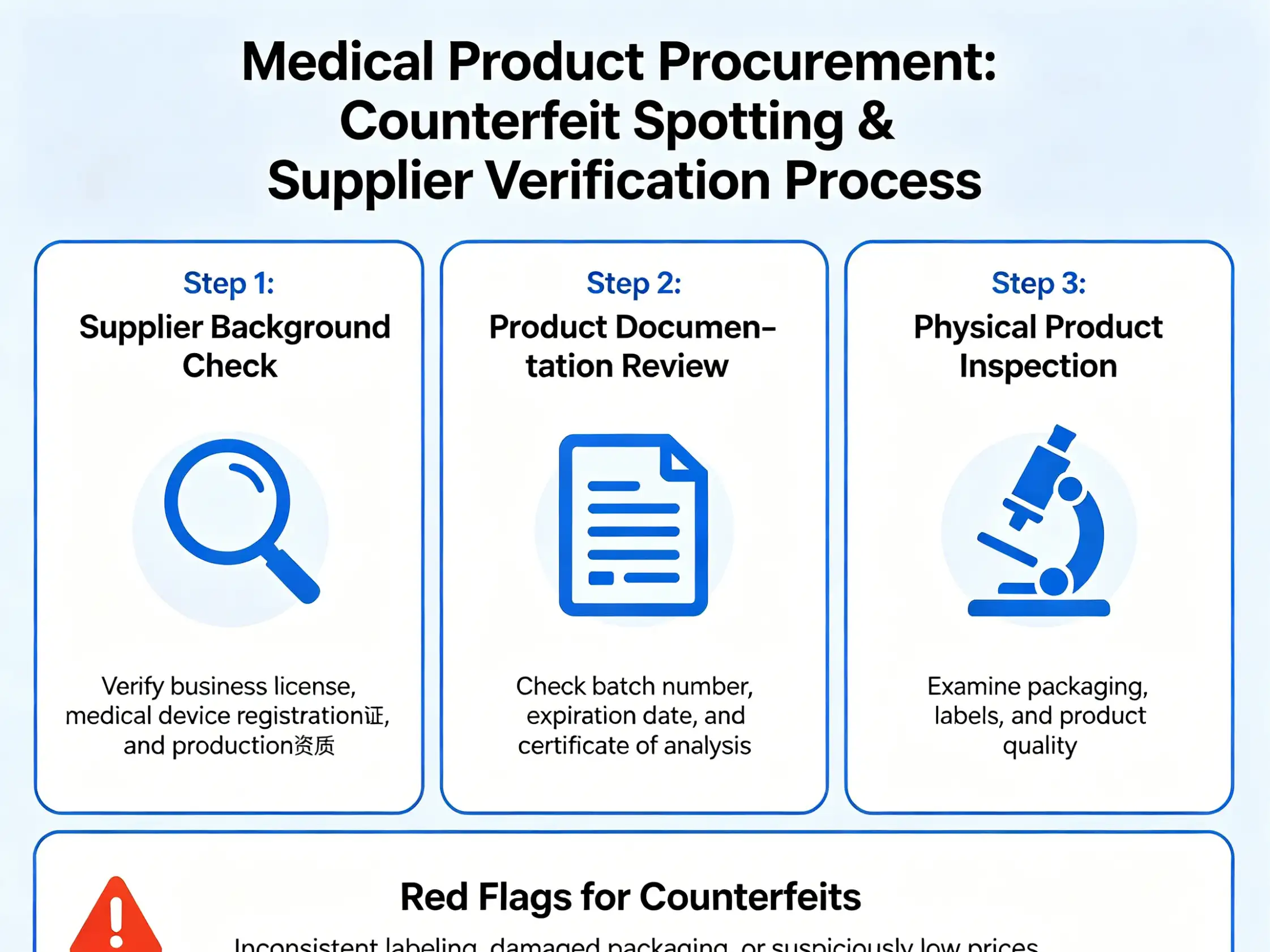 spotting counterfeit medical products during procurement